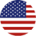 Circular United States flag icon