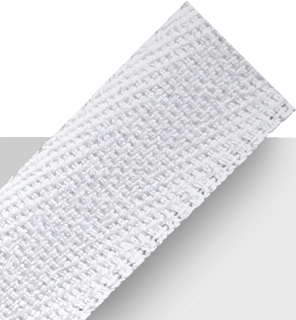 White spun polyester twill tape